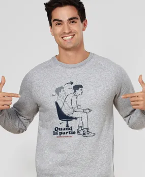 Sweatshirt homme Quand la partie devient sérieuse