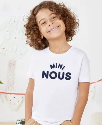 T-Shirt bébé Mini nous (effet velours)