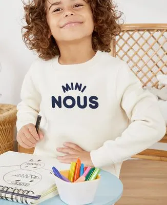 T-Shirt bébé Mini nous (effet velours)