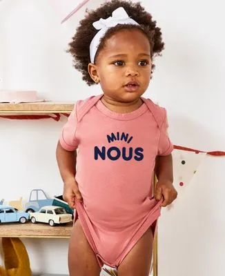 T-Shirt bébé Mini nous (effet velours)