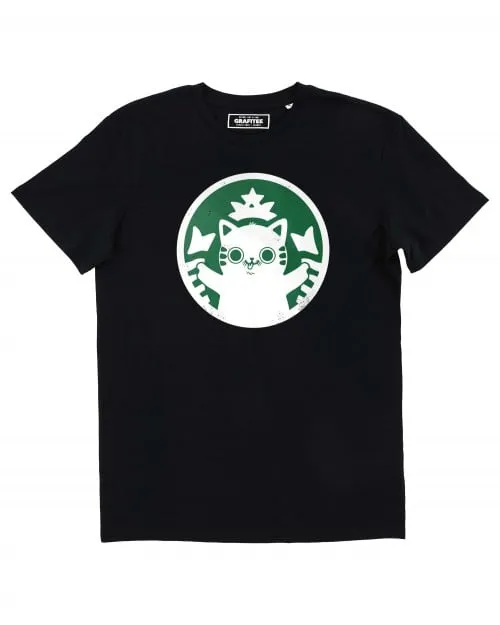 T-shirt Catbucks - Logo Détourné Starbucks Avec un Chat | Grafitee