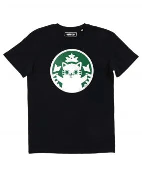 T-shirt Catbucks - Logo Détourné Starbucks Avec un Chat | Grafitee