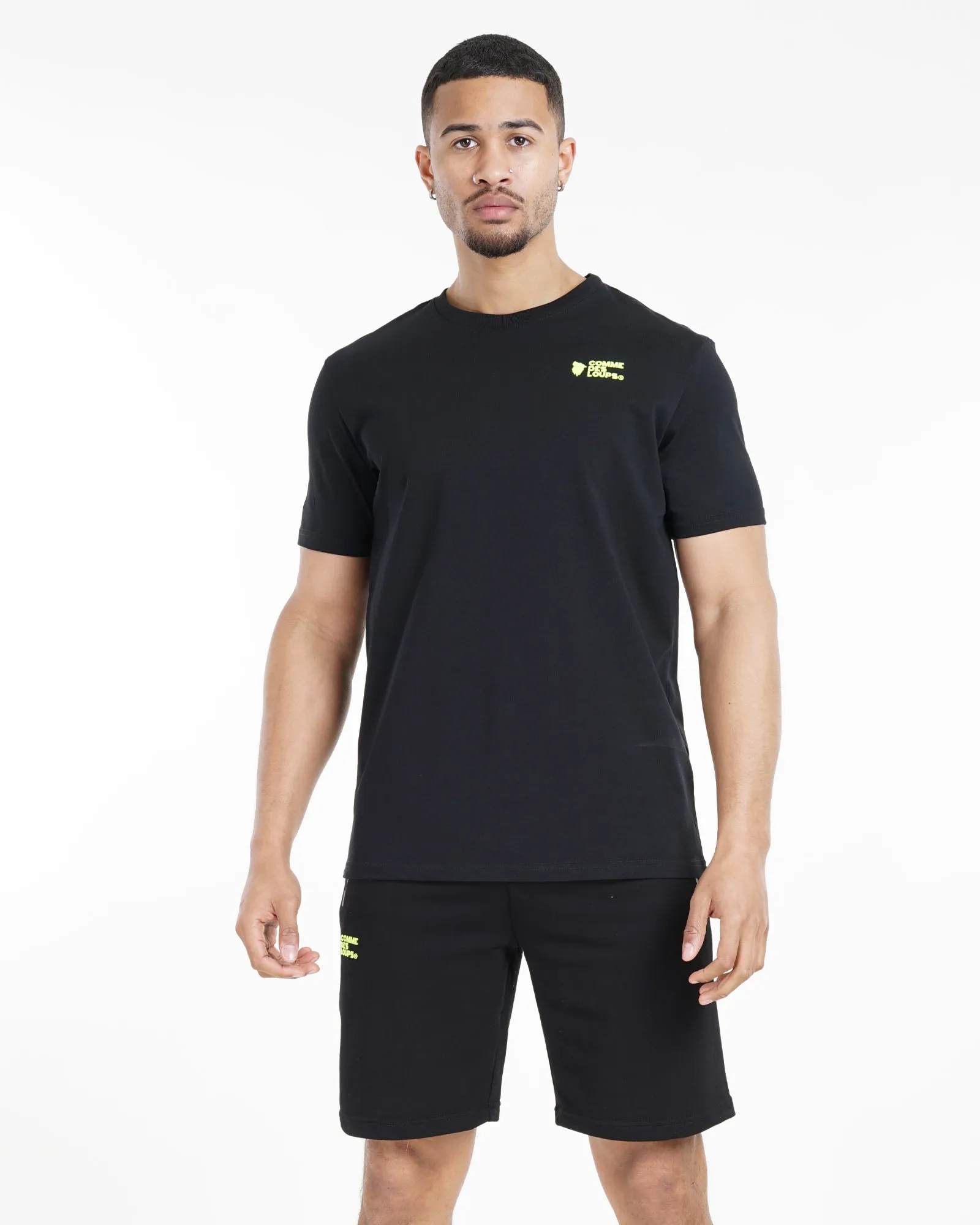 T-shirt comme des loups NOIR/VERT FLUO