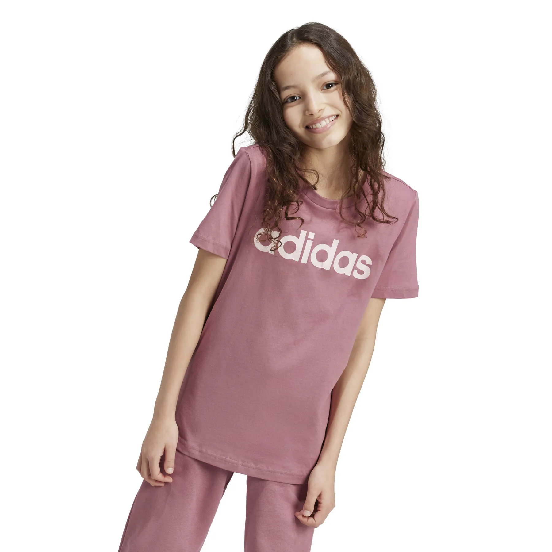 T-shirt cotton fille adidas Essentials Linear Logo