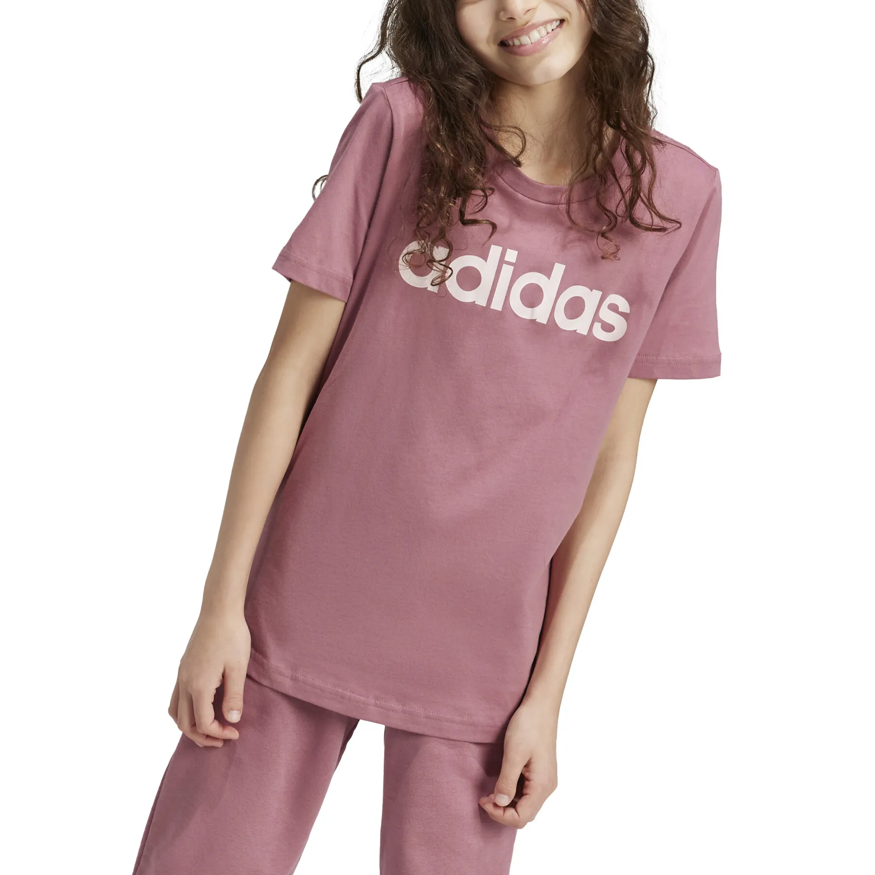 T-shirt cotton fille adidas Essentials Linear Logo