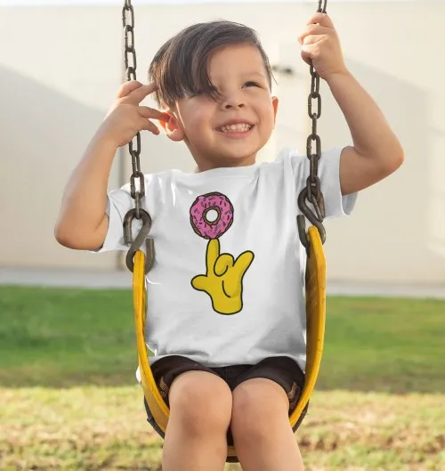 T-shirt Donut Spinning pour enfant - Collection Simpson | Grafitee