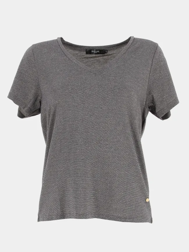 T-shirt glowy gris femme - Deeluxe | wimod