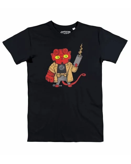 T-shirt Hellcat - Détournement Hellboy en Chat | Grafitee