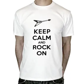 T-shirt keep calm and rock on 