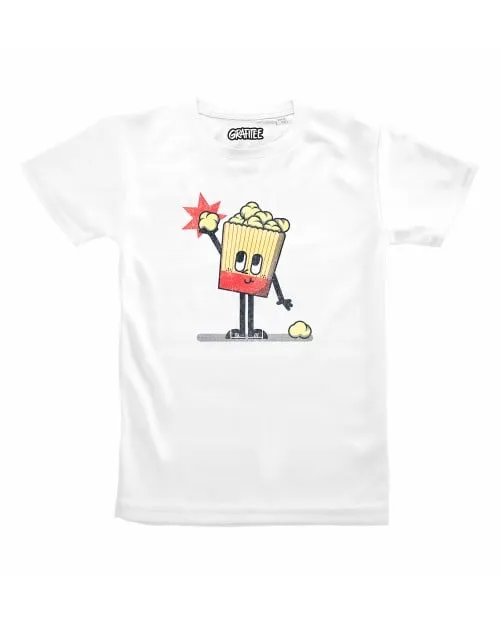 T-shirt Pop Corn - Personnage Carton Boîte à Popcorn | Grafitee