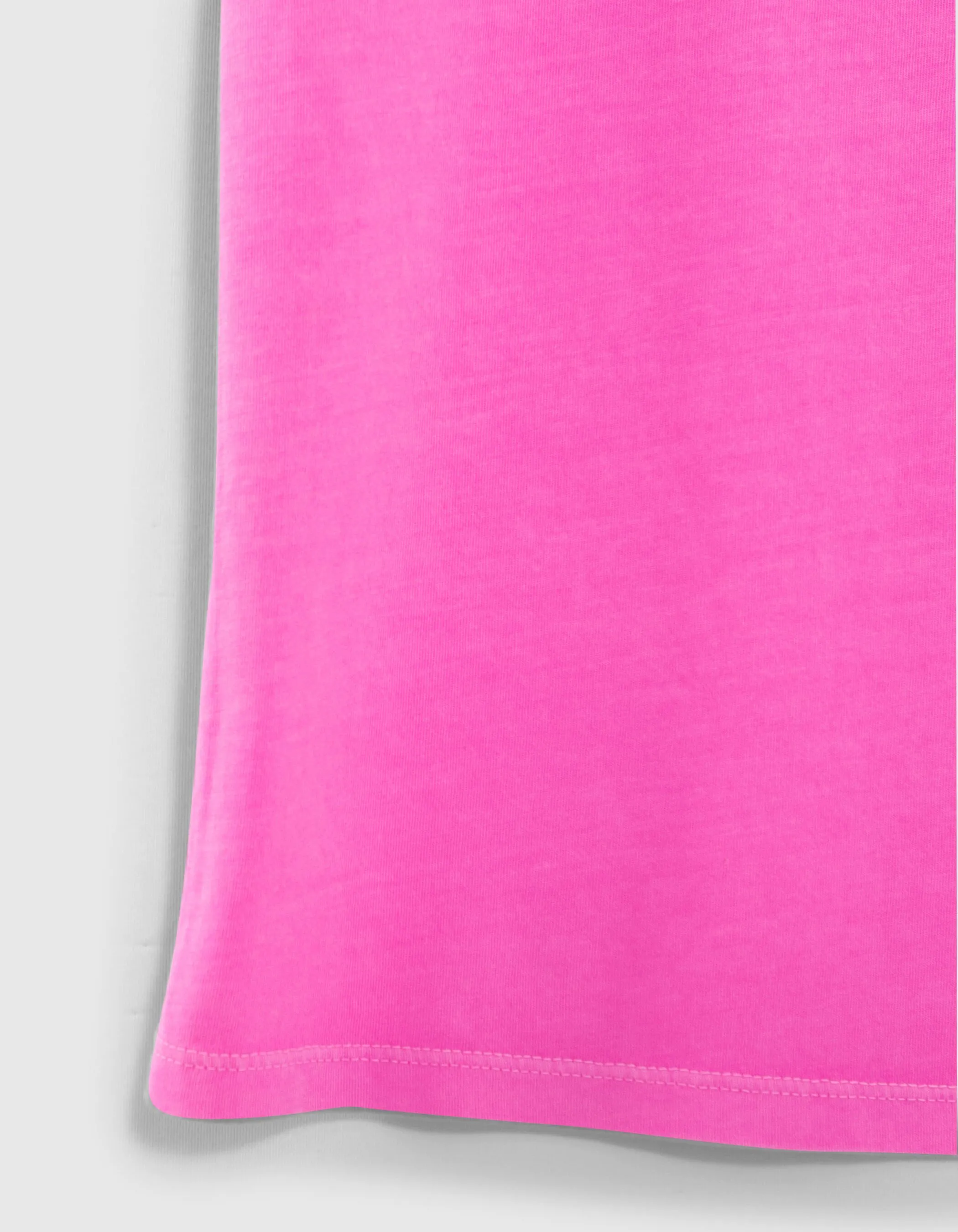 T-shirt rose fluo message pailleté fille