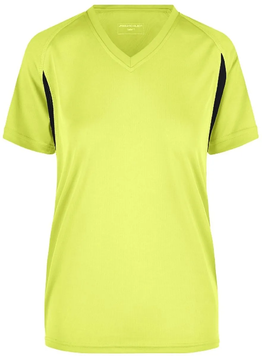 t-shirt running respirant JN316 - jaune fluo - FEMME 