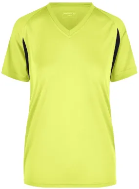 t-shirt running respirant JN316 - jaune fluo - FEMME 