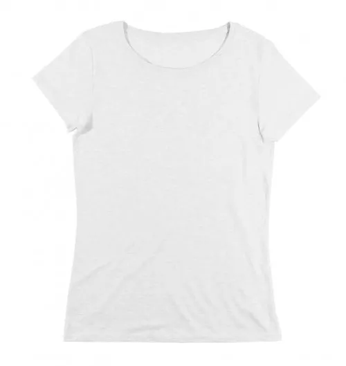 T-shirt Uni Femme Beige Chiné | Grafitee