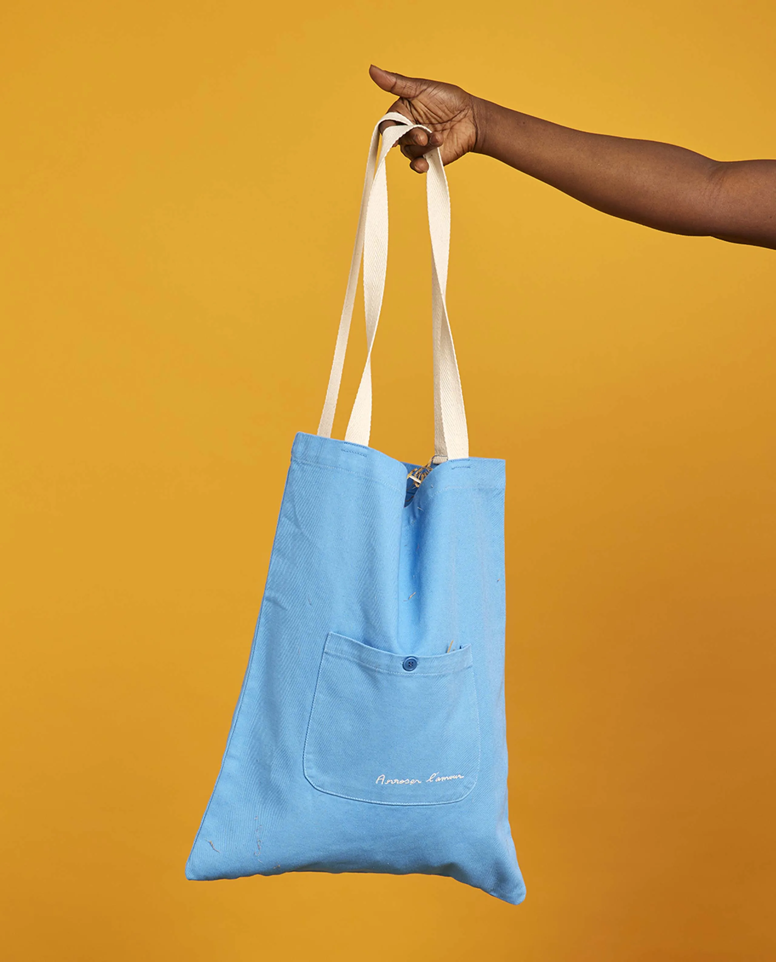 Tote bag brodé en coton bio