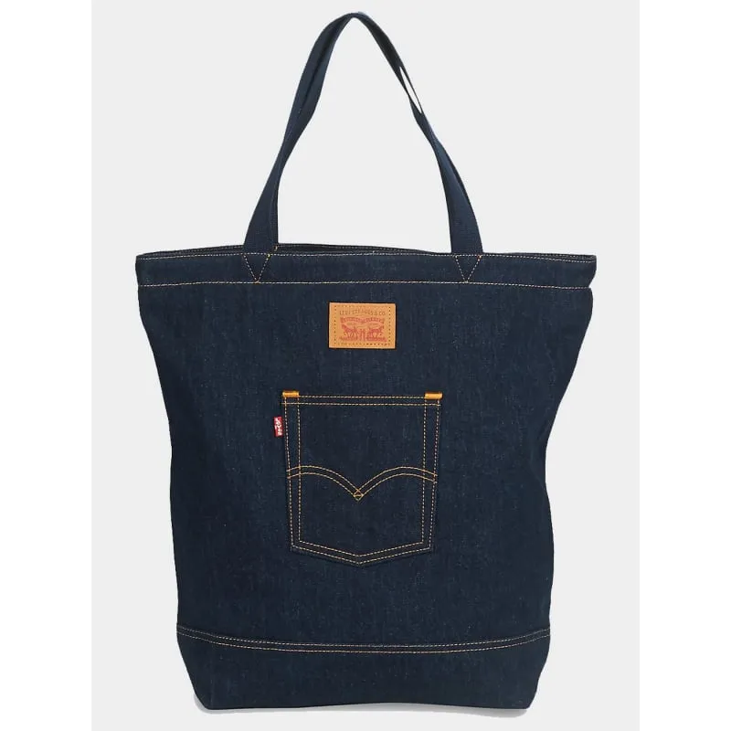 Tote bag denim poche bleu marine femme - Levi's | wimod