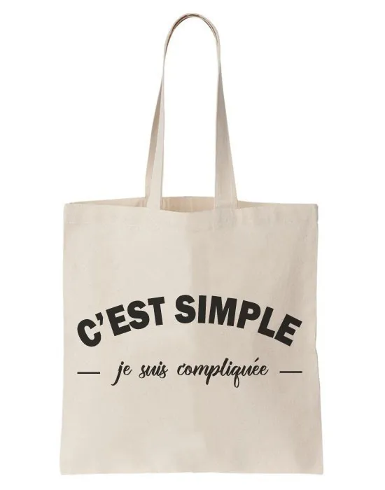 Tote Bag Je Suis Compliquée