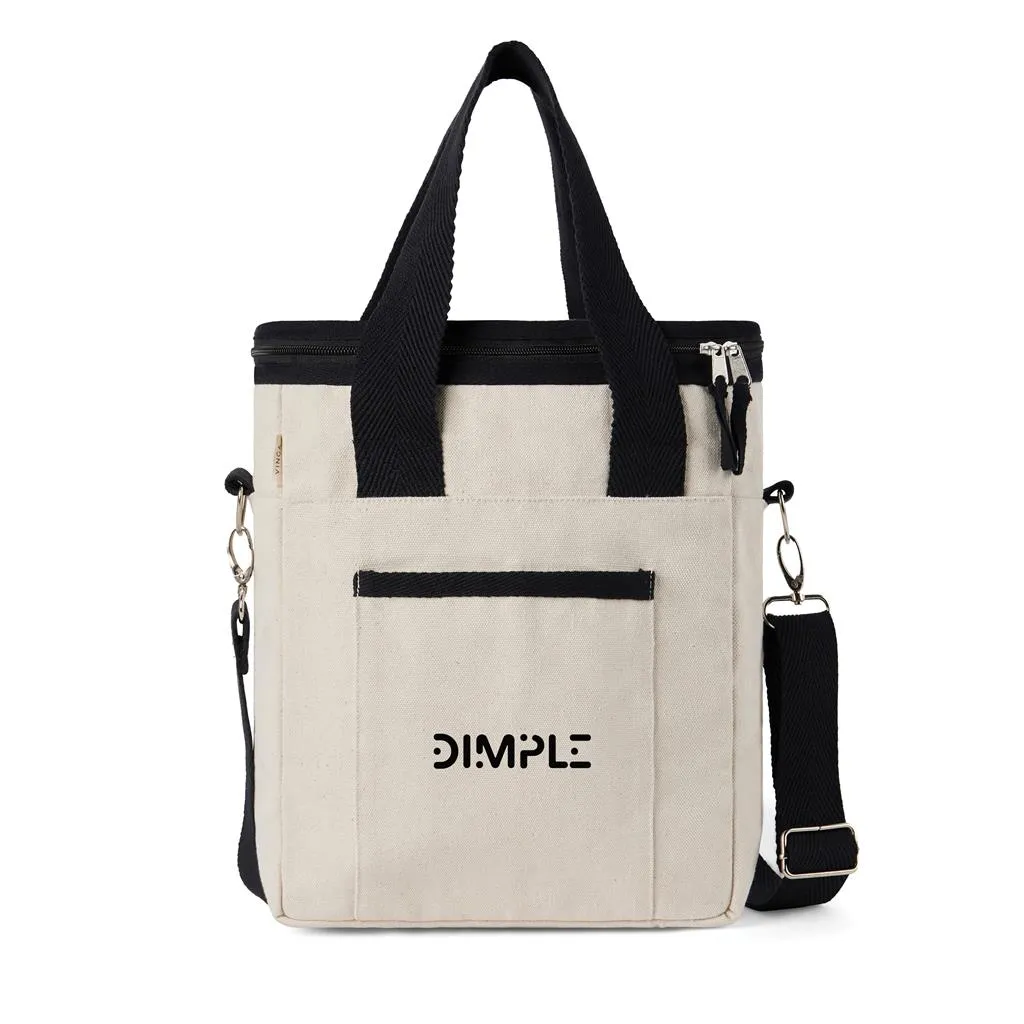 Tote bag promotionnel isotherme en coton recyclé - 34x25x12cm - DIMPLE - Vertlapub