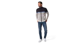 Veste homme mode marine zippée AZERIF