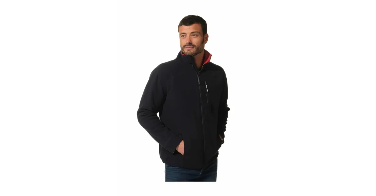 Veste marine pour homme avec fermeture zippée et poches latérales NATANIEL