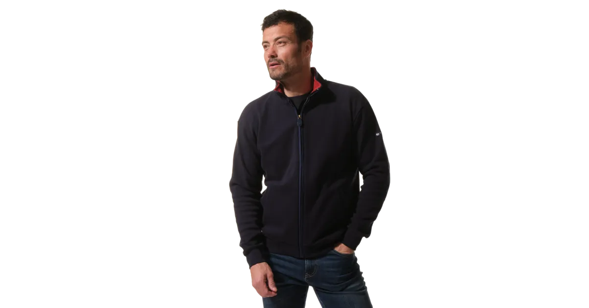 Veste mode marine en coton pour homme avec zip FURILON