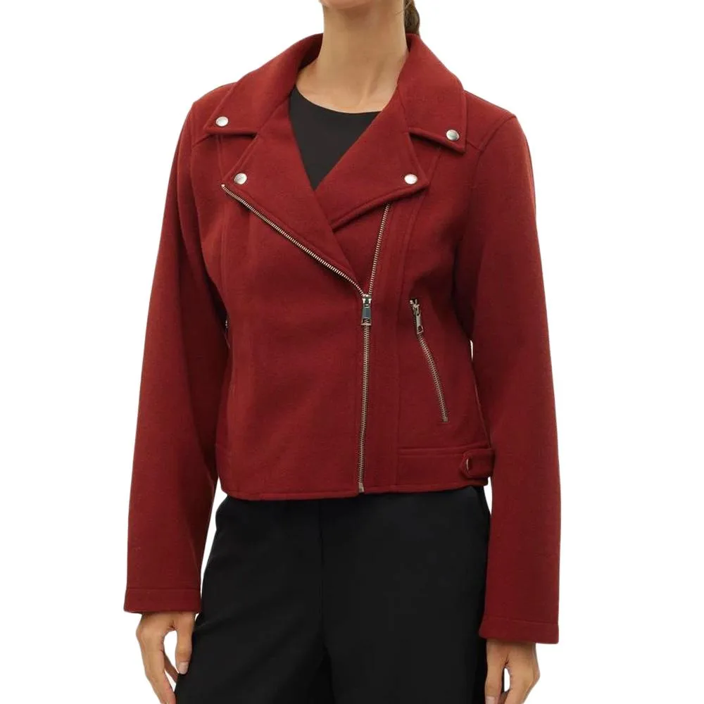 Veste Rouge Femme Vero Moda Biker