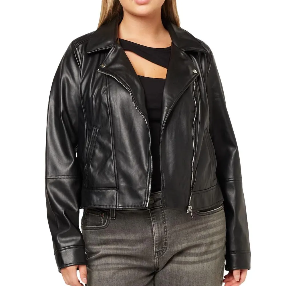 Veste Simili Cuir Noire Femme Vero Moda Curve Bellaanna