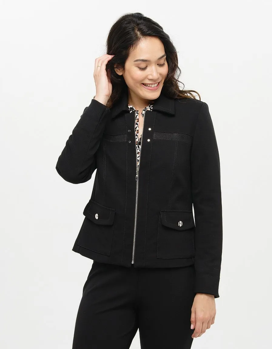 Veste tailleur noire chic 