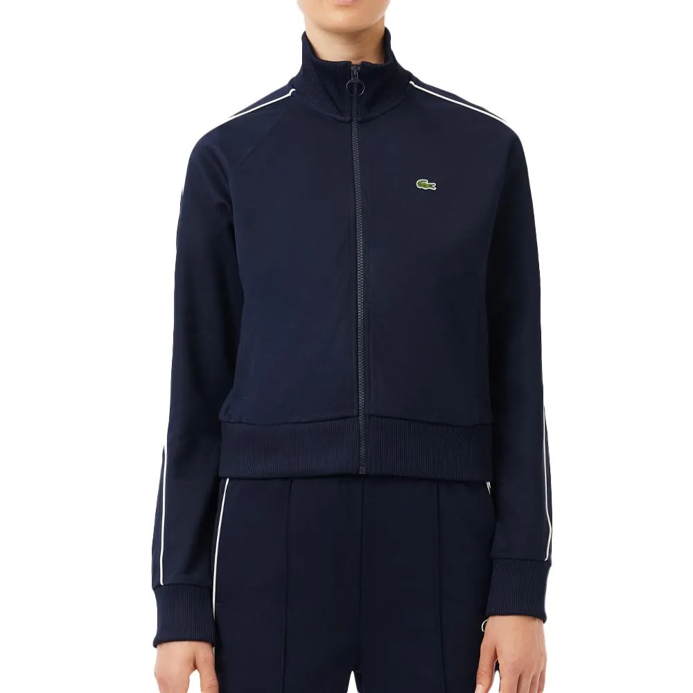 Veste Zippé Marine Femme Lacoste Paris Interlock